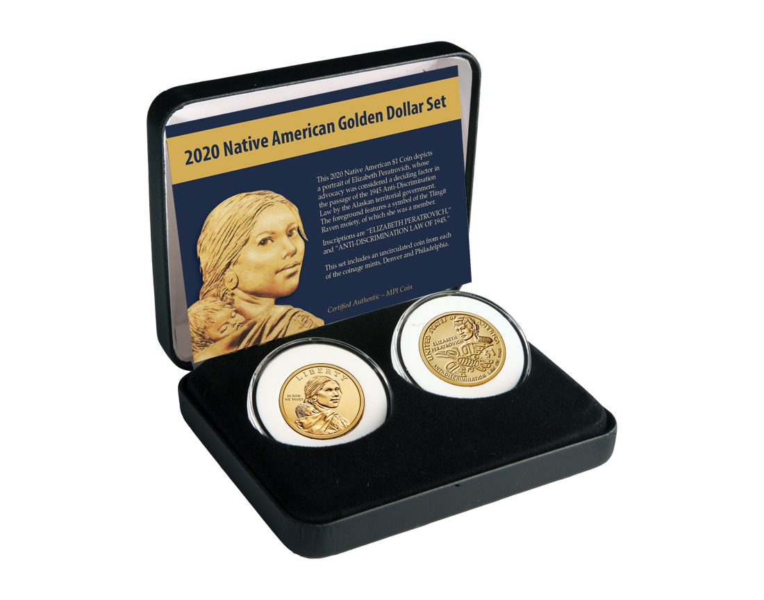 2020 Native American Dollar 2 Coin Set - Both Mints 1 2020 native American Dollar 2 Coin Set