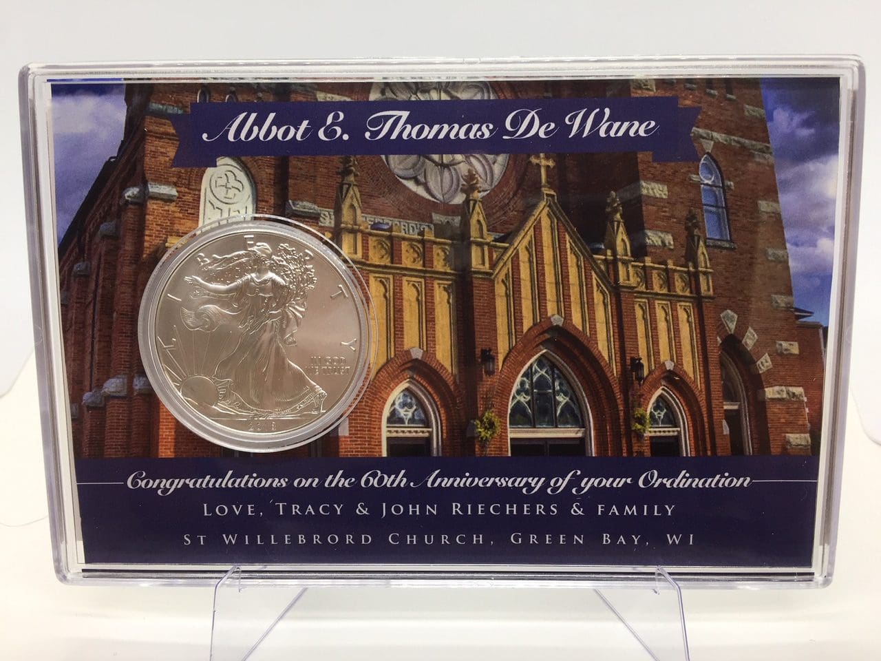 Custom Acrylic celebrating a career milestone