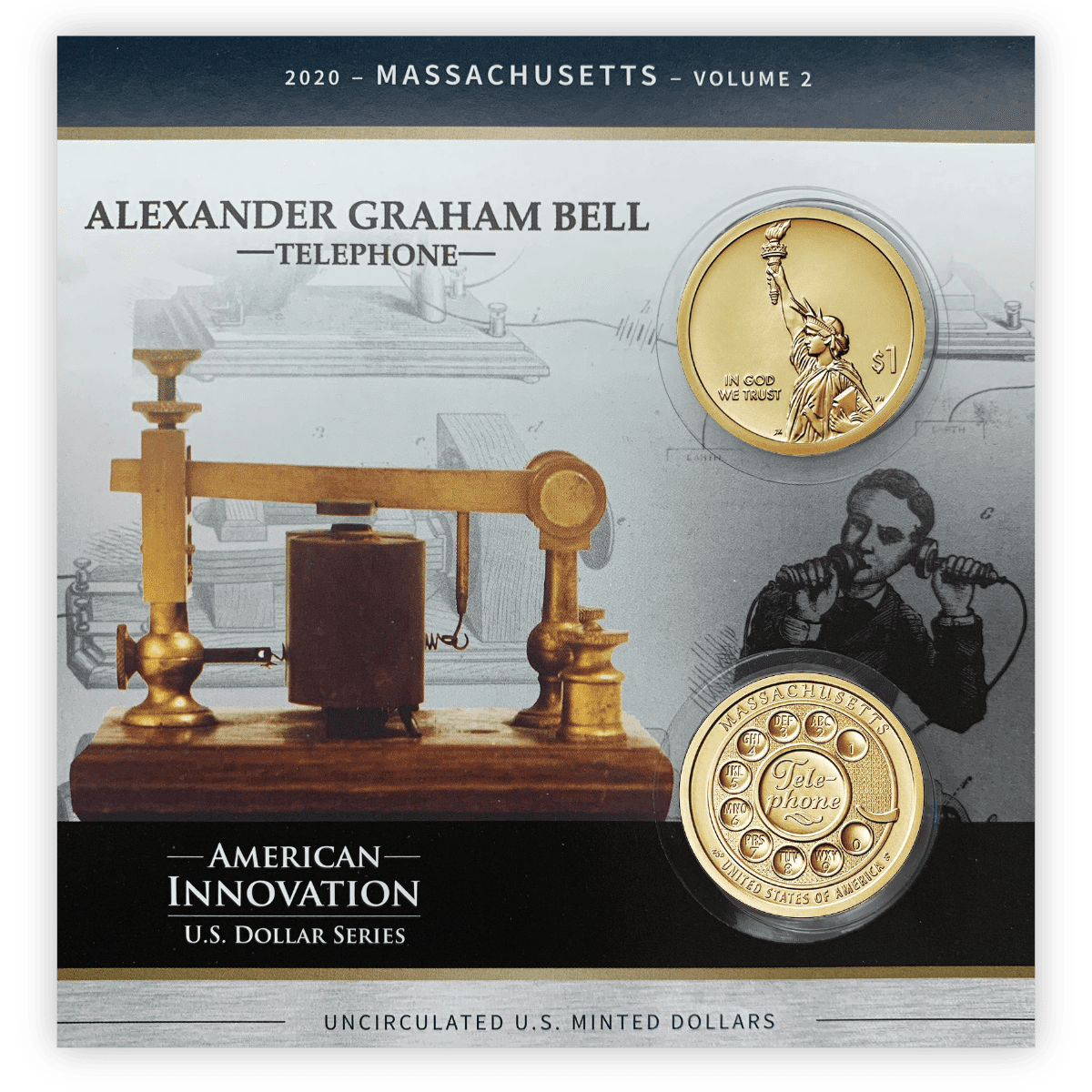 MA Telephone 2 American Innovations Dollar Collection-MA Tele-phone