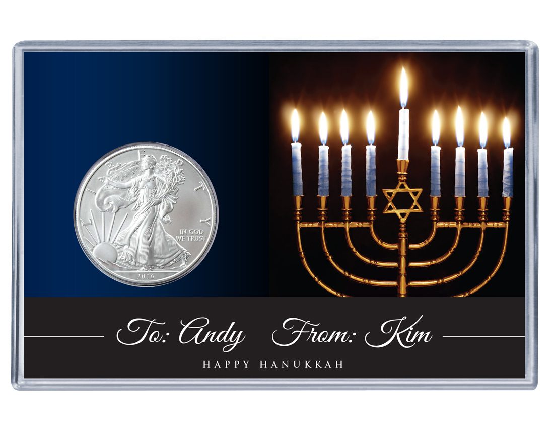 Hanukkah Silver Eagle Acrylic Display 3 Hanukkah Silver Eagle Acrylic Display - Image 3