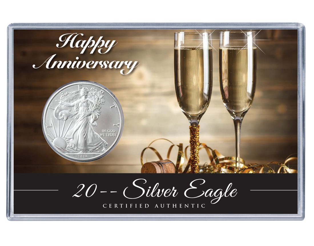 Anniversary Silver Eagle Acrylic Display 1 Anniversary Silver Eagle Acrylic Display