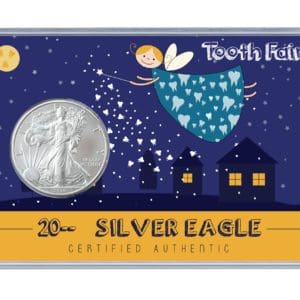 Tooth Fairy Silver Eagle Acrylic Display