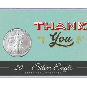 Thank You Silver Eagle Acrylic Display