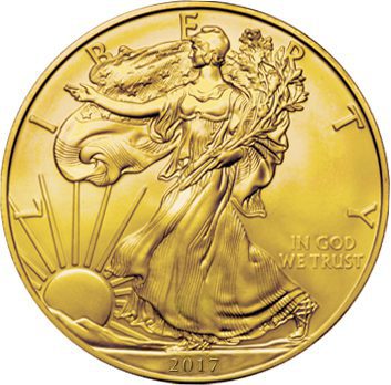 2017 Gold Plated Eagle in Velvet Box