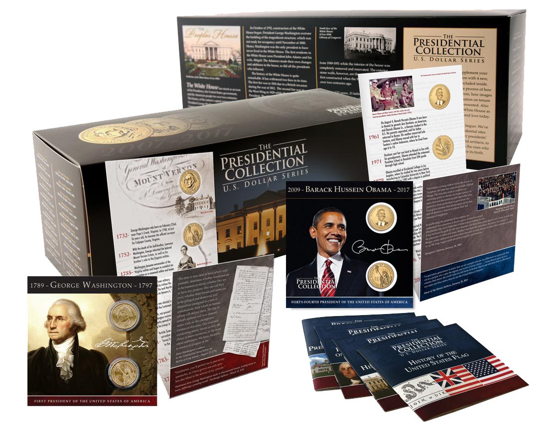 Complete Presidential Dollar Collection - Washington through Biden - 45 Collections plus Collector B 1 Complete Presidential Dollar Collection - Washington through Biden - 45 Collections plus Collector B