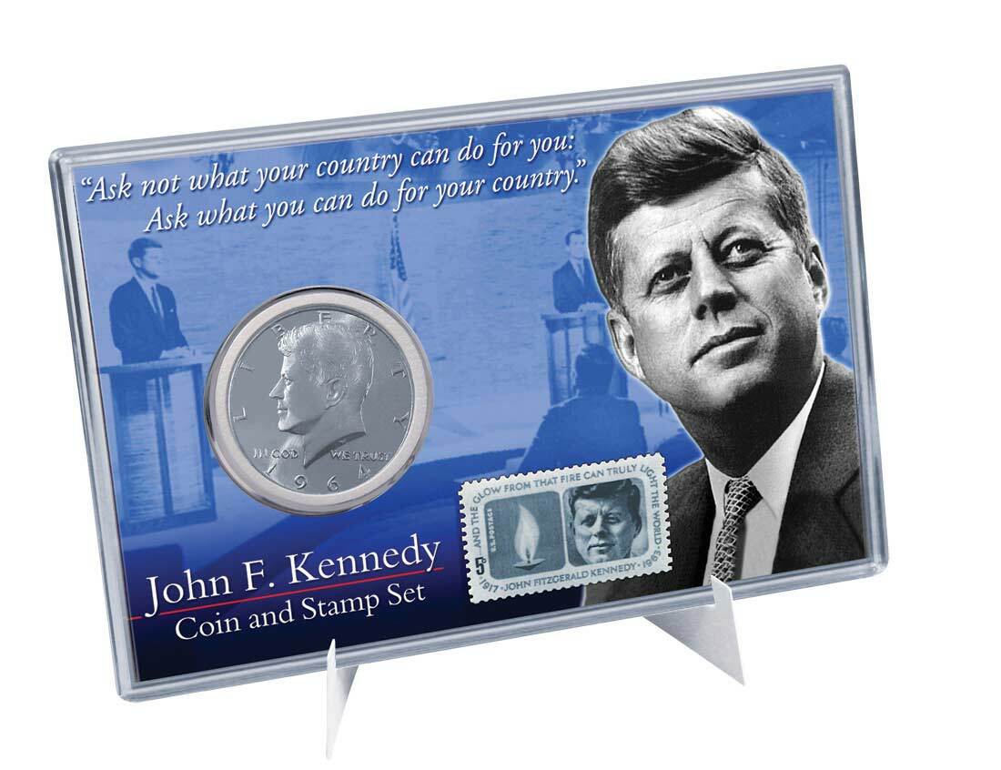 1964 JFK Coin & Stamp Set