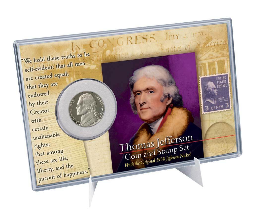 Thomas Jefferson Coin and Stamp Set 1 Thomas Jefferson Coin and Stamp Set