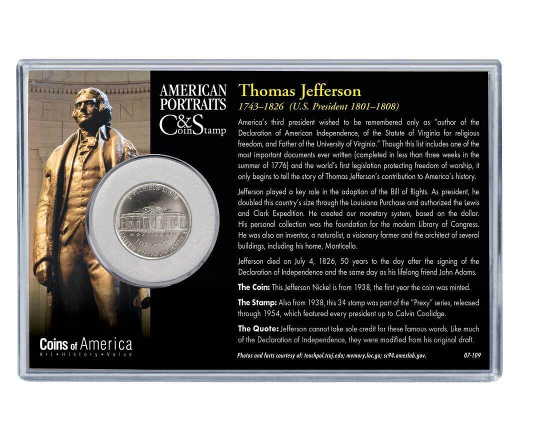Thomas Jefferson Coin and Stamp Set 2 Thomas Jefferson Coin and Stamp Set - Image 2