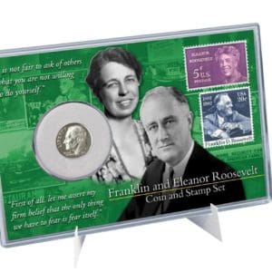 Franklin & Eleanor Roosevelt Coin And Stamp Set