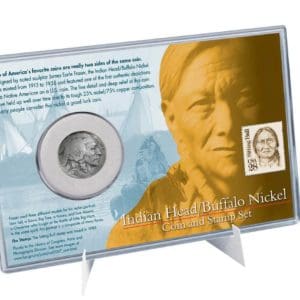 Indian Head/Buffalo Nickel Coin And Stamp