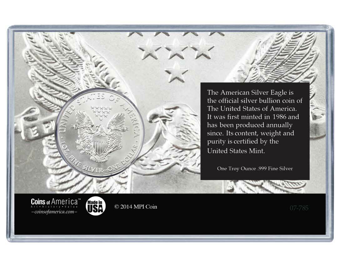 Hanukkah Silver Eagle Acrylic Display 2 Hanukkah Silver Eagle Acrylic Display - Image 2