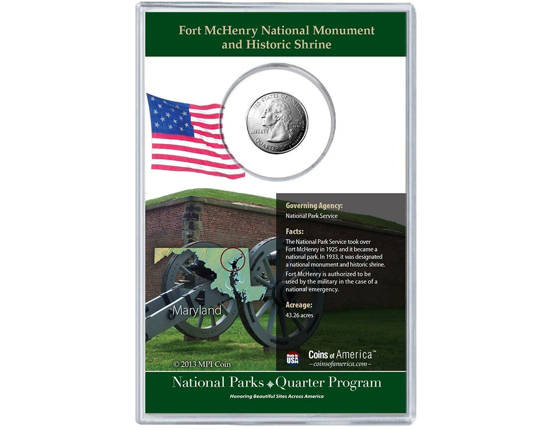Fort McHenry National Monument and Historic Shrine Coin & Stamp Set 1 Fort McHenry National Monument and Historic Shrine Coin & Stamp Set