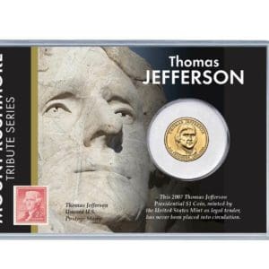 Mt. Rushmore Series Thomas Jefferson Dollar Coin and Stamp Set