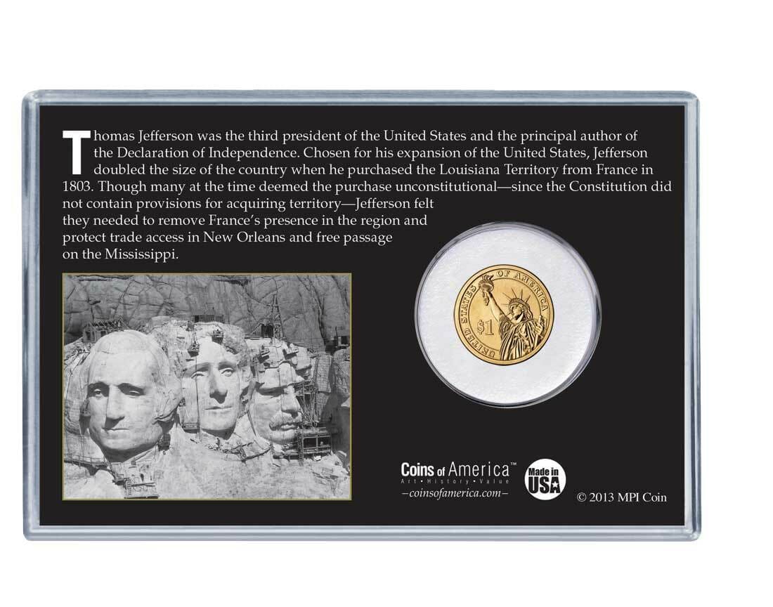 Mt. Rushmore Series Thomas Jefferson Dollar Coin and Stamp Set 2 Mt. Rushmore Series Thomas Jefferson Dollar Coin and Stamp Set - Image 2
