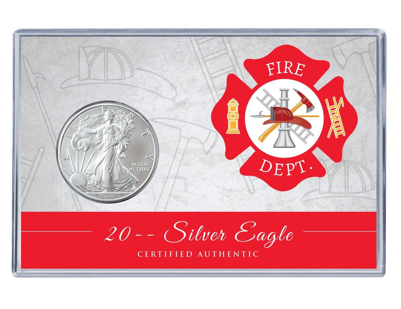 Firefighter Silver Eagle Acrylic Display