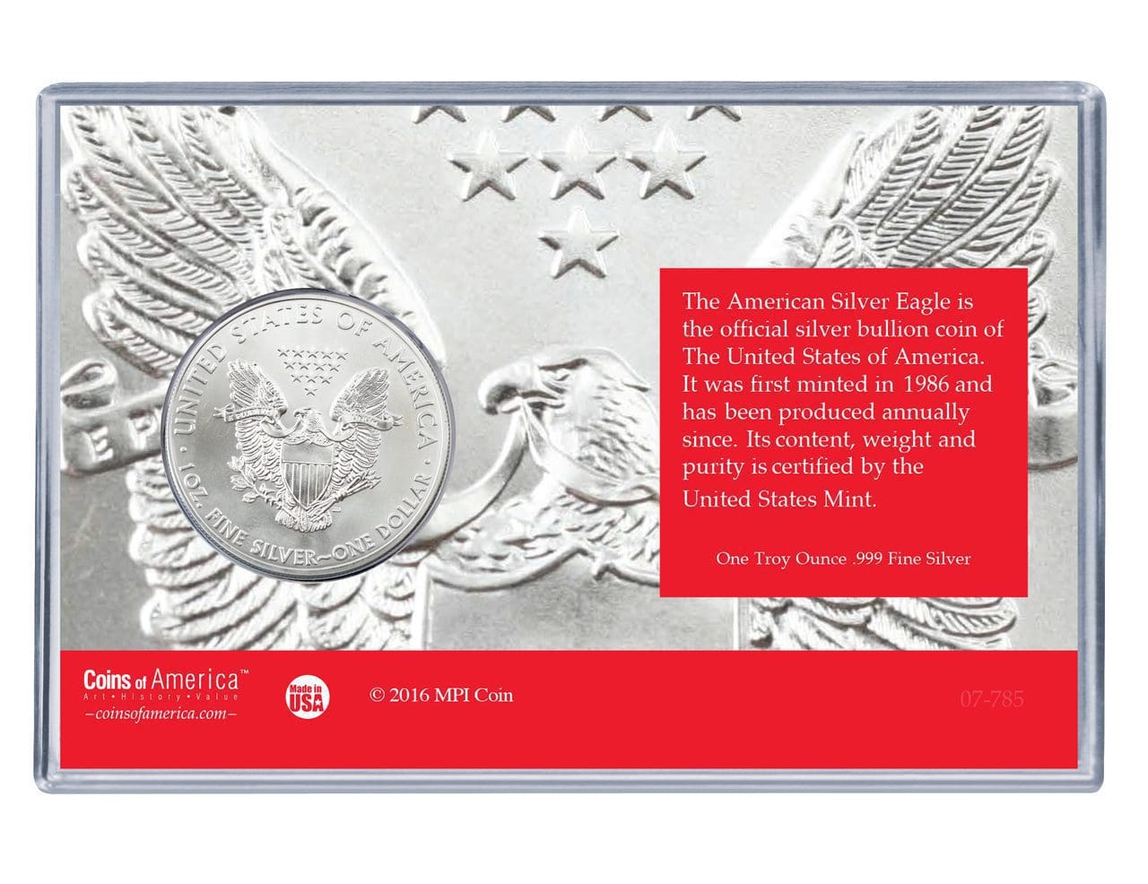 Firefighter Silver Eagle Acrylic Display