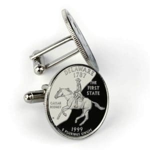 State Quarter Rhodium Cufflink