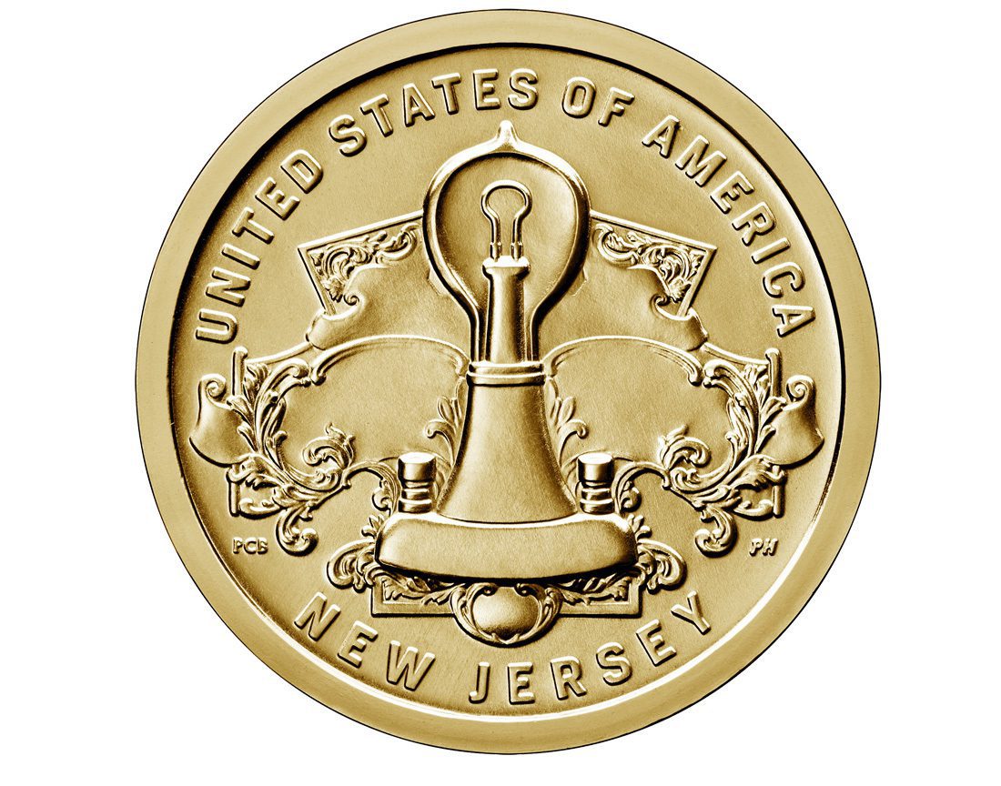 NJ Light Bulb 1 Light Bulb Coin
