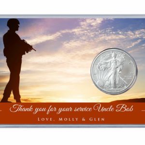 Military Silver Eagle Acrylic Display