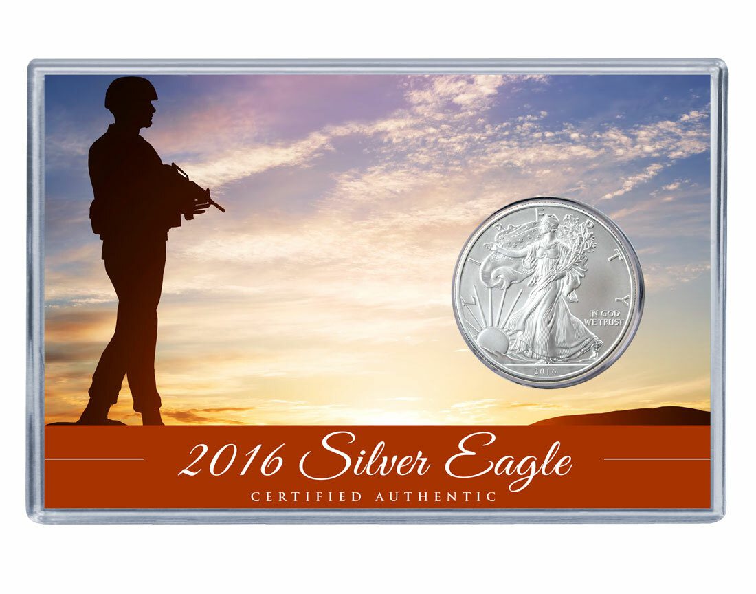 Military Silver Eagle Acrylic Display 2 Military Silver Eagle Acrylic Display