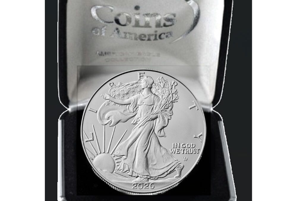 2026 Silver Eagle Black Velvet Box