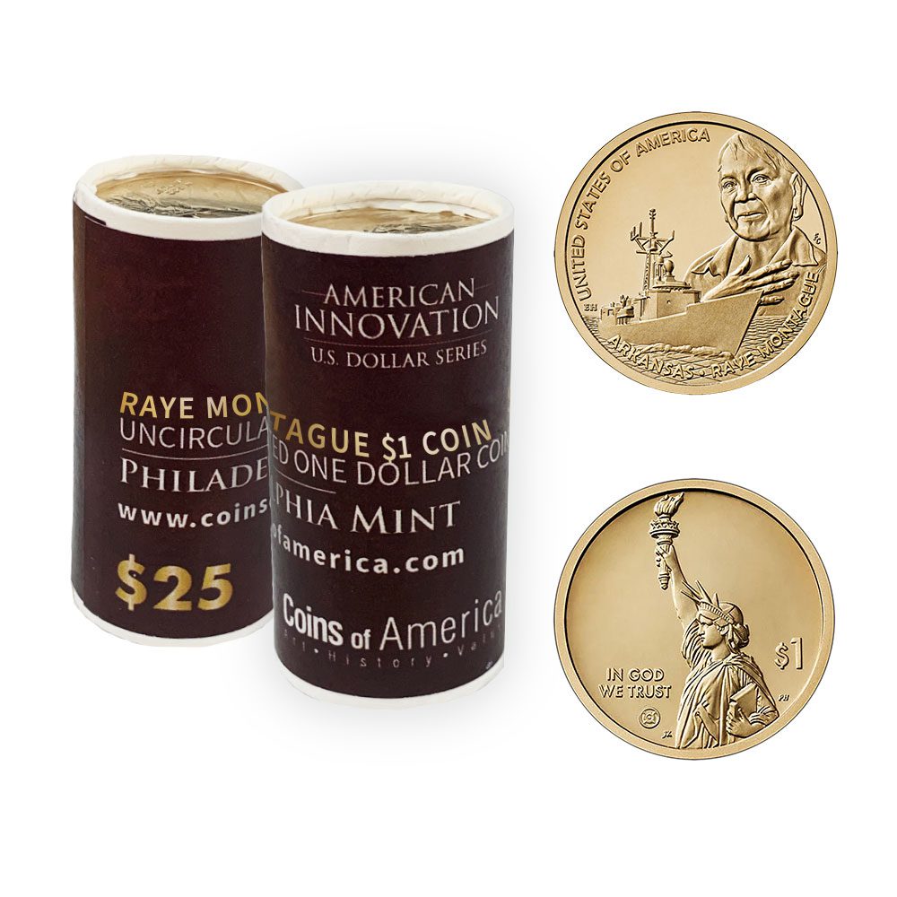 Arkansas Raye Montague 5 AR P Mint Dollar Roll