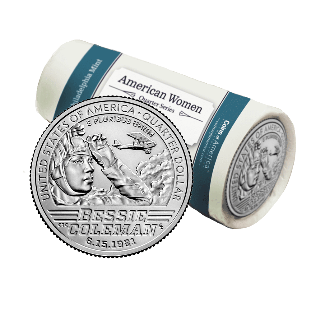 Bessie Coleman quarter p roll