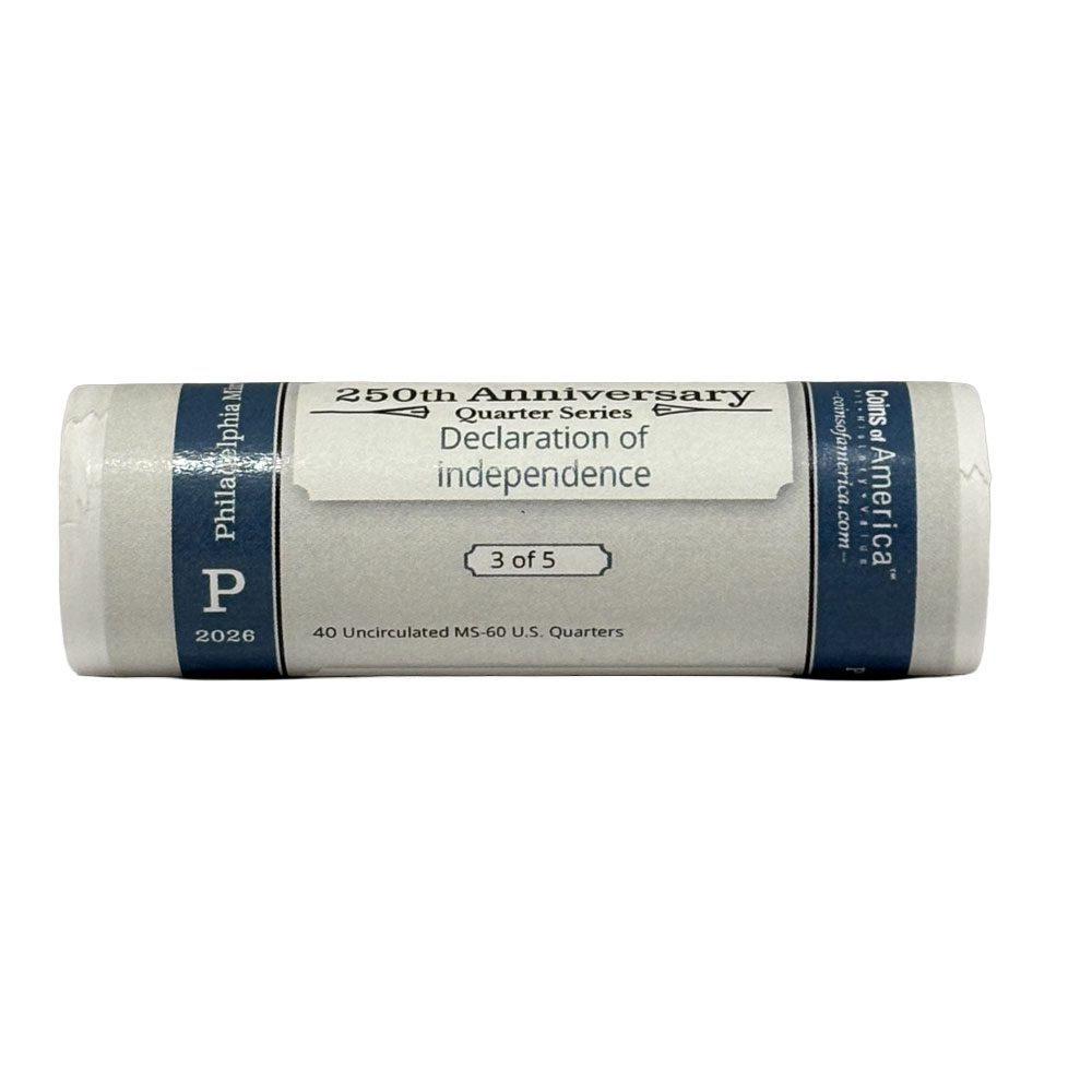 2026 Declaration of Independence Quarter 5 Declaration of Independence P Quarter Roll