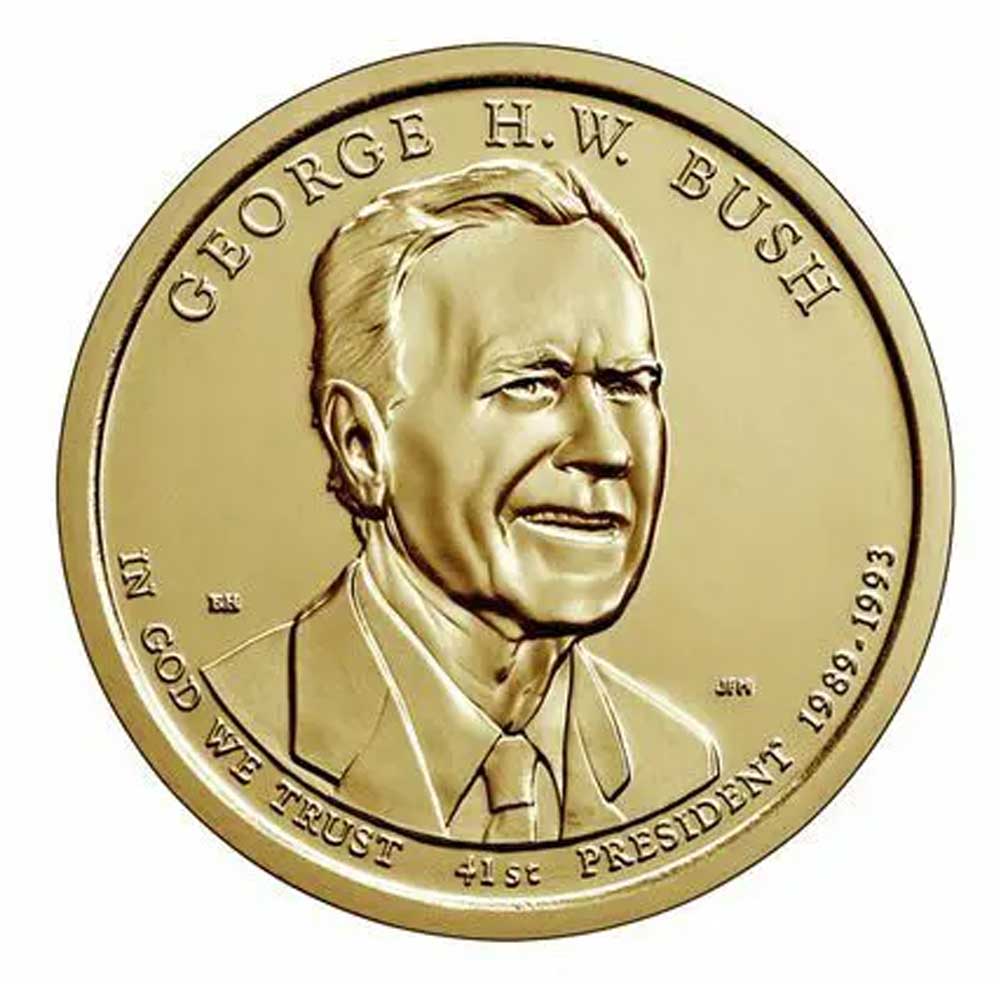 George H.W. Bush Dollar Coin 1 george hw bush dollar coin