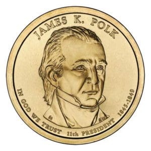 james k polk dollar coin