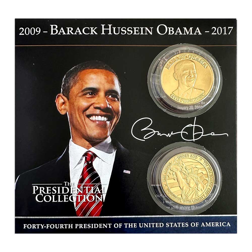 Barack Obama Commemorative Coin 4 Obama Card New