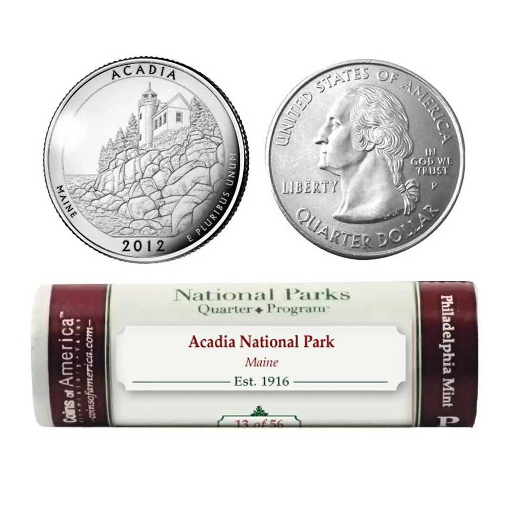 Acadia National Park - Maine 5 acadia national park quarter philadelphia mint roll