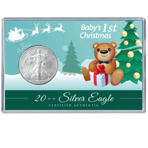 silver eagle acrylics - baby xmas green