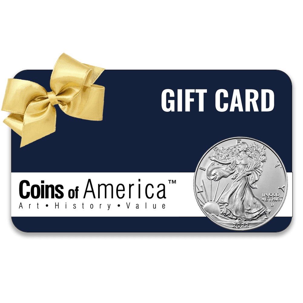Coins of America Gift Card 1 Coins of America Gift Card