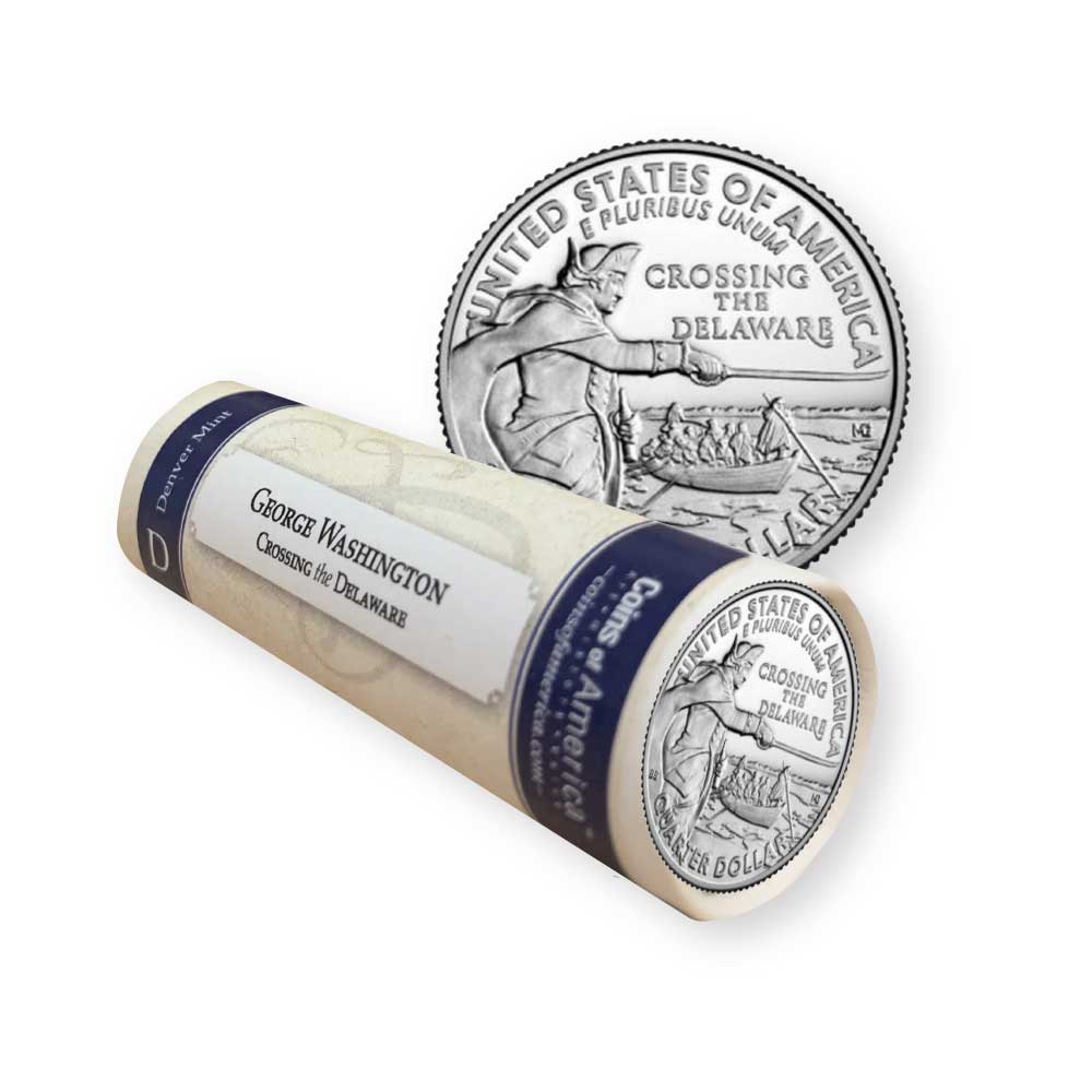 George Washington Crossing the Delaware Quarter 3 george washington crossing the delaware quarter d roll