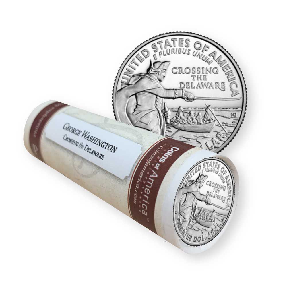 George Washington Crossing the Delaware Quarter 2 george washington crossing the delaware quarter p roll