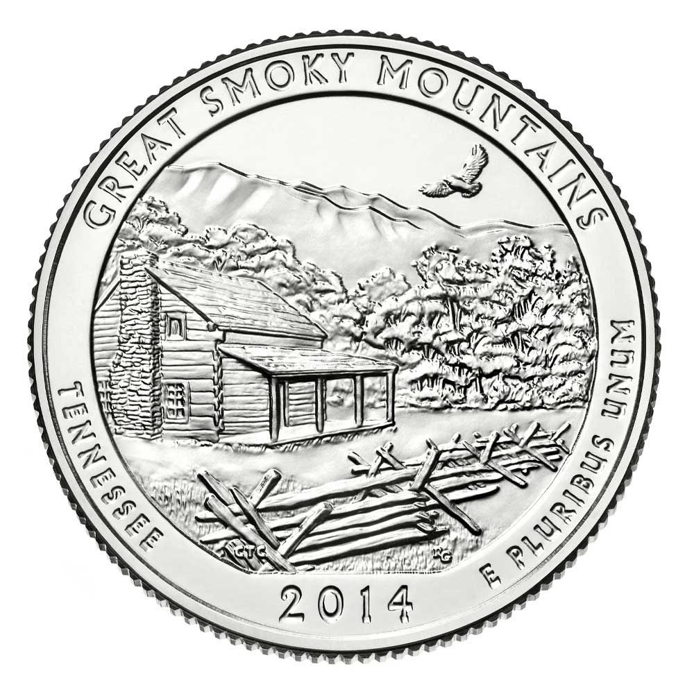 Great Smoky Mountains National Park - Tennessee 1 great smoky mountain quarter