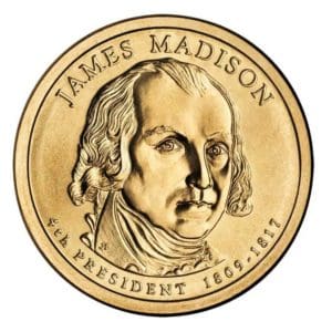 james madison dollar coin