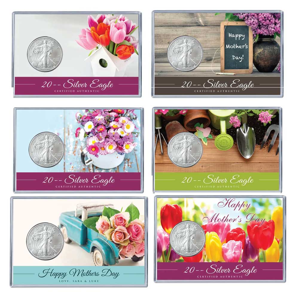 Mother's Day Silver Eagle Acrylic Display 1 mothers day acrylics