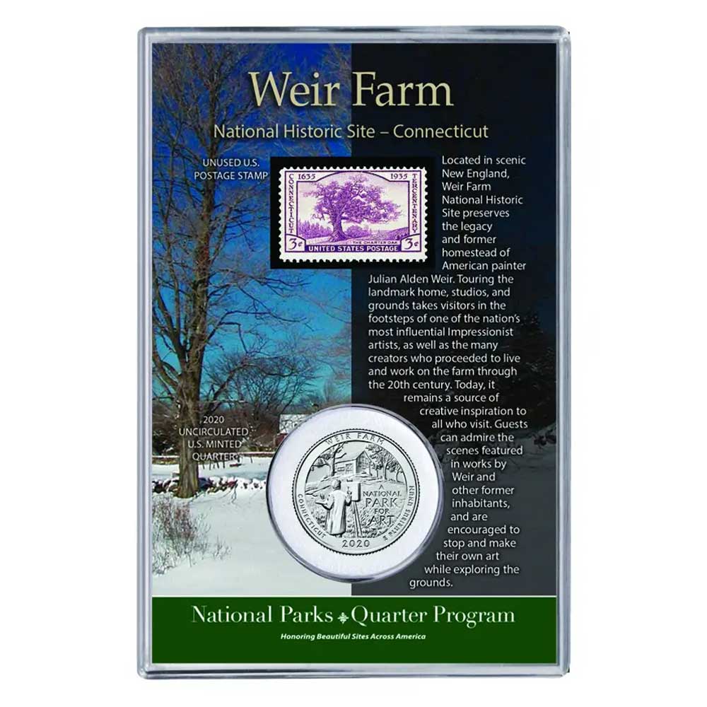 Weir Farm National Park - Connecticut 3 weir-farm-national-park-quarter-coin-stamp