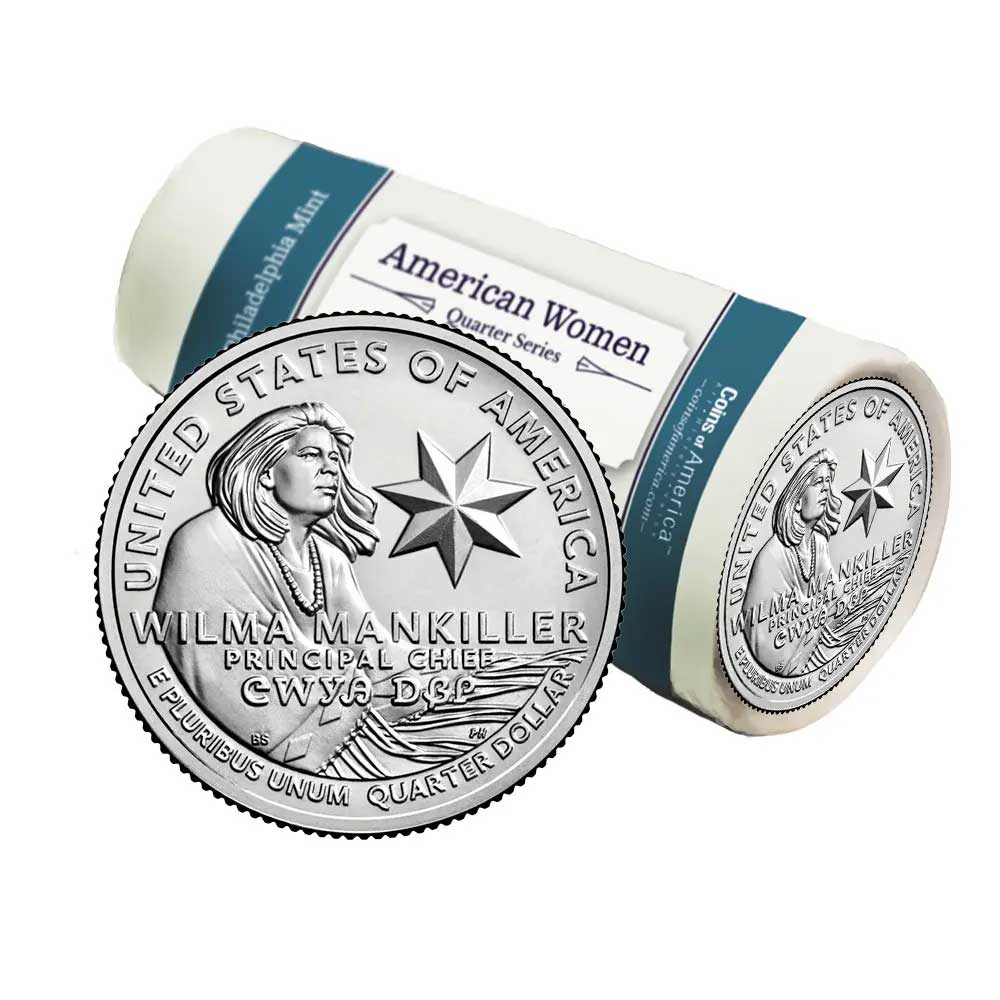 Wilma Mankiller 3 wilma mankiller quarter philadelphia mint roll